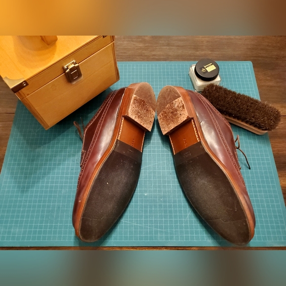 Florsheim - Goodyear Welted - BURGANDY Veblen long wing derby/blucher. - Picture 4 of 8